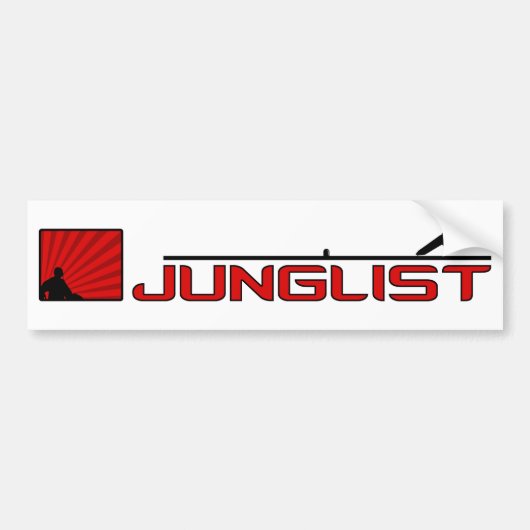 Junglist Draaitafel Bumpersticker (Voorkant)