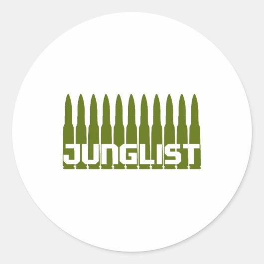 Junglist Green Ronde Sticker (Voorkant)