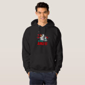 Junglist Kerstmis Rave Snowman Drum en Bass Dnb Hoodie (Voorkant volledig)