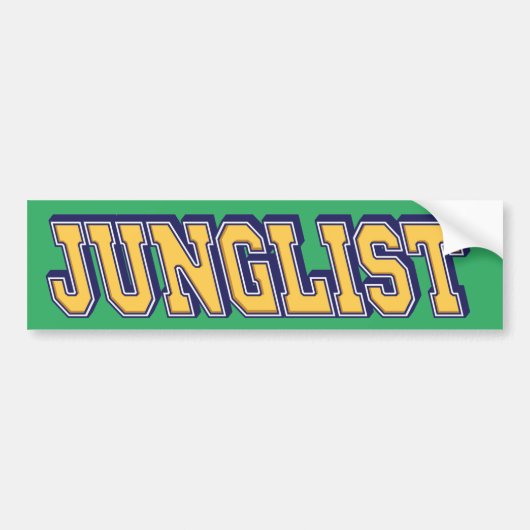 Junglist Oerwoud Music Lovers Bumpersticker (Voorkant)