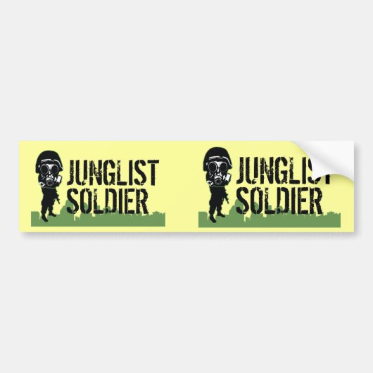 Junglist Soldaat Bumpersticker (Voorkant)
