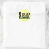 Junglist Soldier Ronde Sticker (Tas)