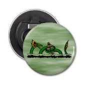 Jungun vangt een Quibbib Button Flesopener (Voorkant)