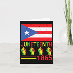 Juni 10e Afro-Amerikaanse Puerto Ricaanse vlag zwa Kaart
