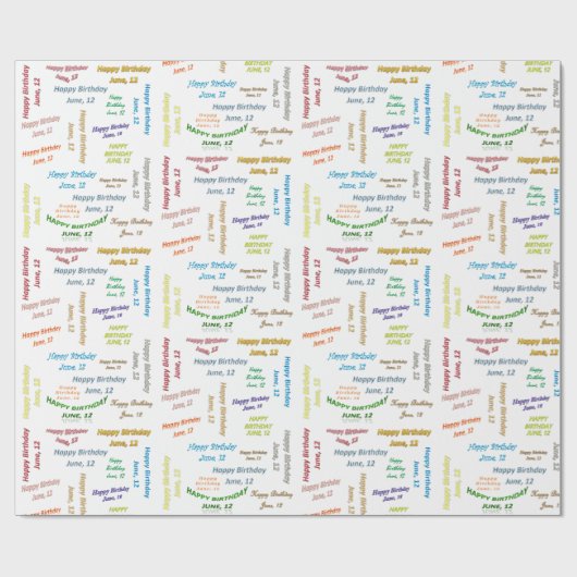 Juni, 12-jarige cadeaupapier (Vlak)