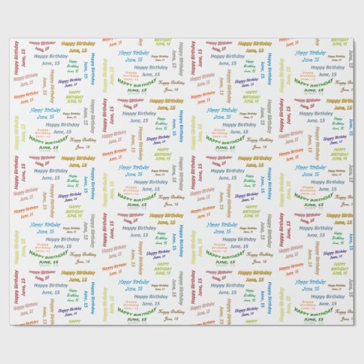 Juni, 15 september Gift Wrapping Paper Cadeaupapier (Vlak)