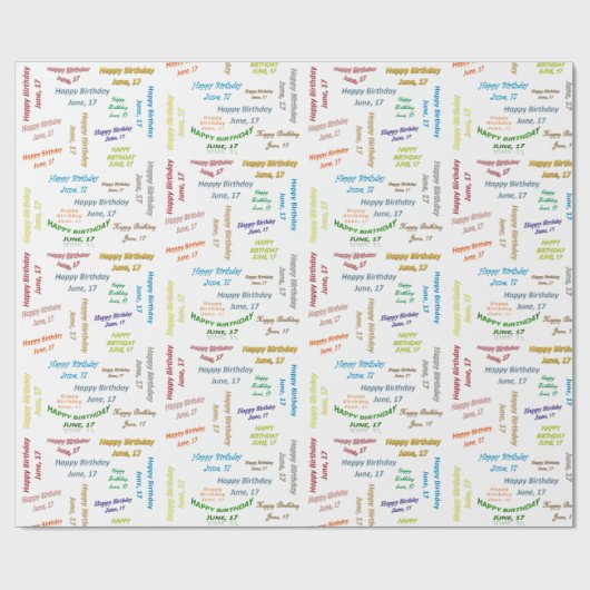 Juni, 17 september Gift Wrapping Paper Cadeaupapier (Vlak)