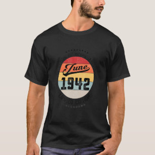 Juni 1942 80e verjaardag 80 jaar Geweldige T-shirt