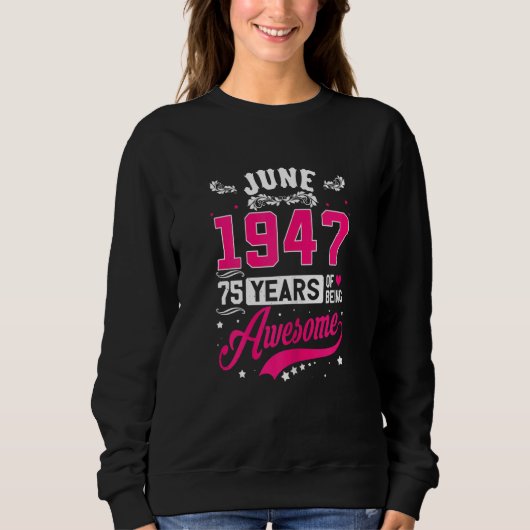 Juni 1947 75 75 Maandag Pekka 75 jaar Trui (Voorkant)