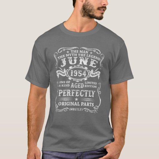 juni 1952 70ste verjaardag perfect 70 t-shirt (Voorkant)