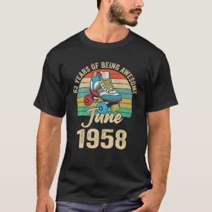 Juni 1958 63 jaar oud 63 jaar vogelkleding t-shirt