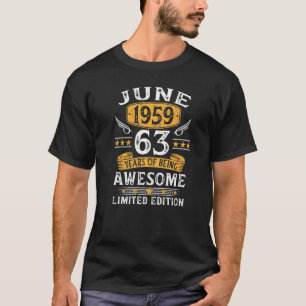 juni 1959 63e verjaardag 63 jaar oud voor M T-shirt