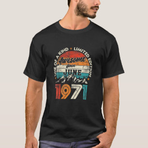 Juni 1971  50 jaar oude Retro 50e verjaardag T-shirt
