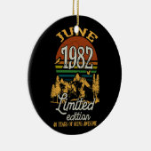 Juni 1982 Zondag 40 jaar oud 40e verjaardag Keramisch Ornament (Rechts)