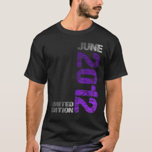 Juni 2012 11e verjaardag geboren 2012 t-shirt