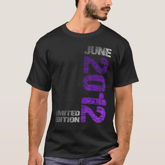 Juni 2012 11e verjaardag geboren 2012 t-shirt (Voorkant)