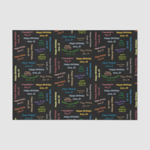 Juni, 23-jarig weefselboek tissuepapier