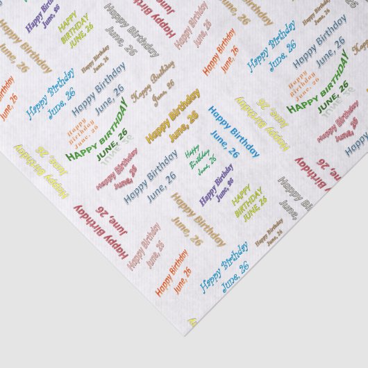 Juni, 26-jarig weefselboek tissuepapier (Detail)