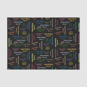 Juni, 27-jarig weefselboek tissuepapier