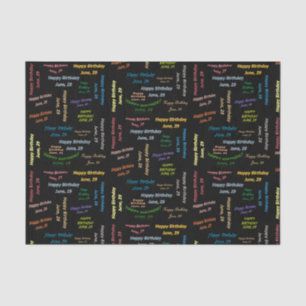 Juni, 29-jarig weefselboek tissuepapier