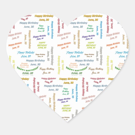 Juni, 30 Birthday Sticker (Voorkant)