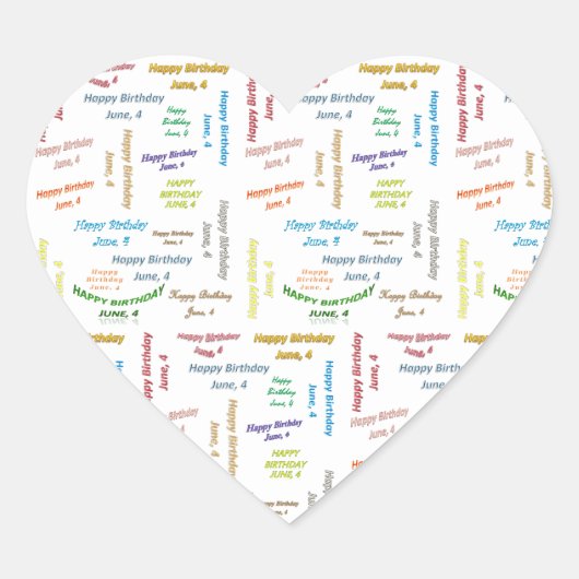 Juni, 4-jarige Sticker (Voorkant)