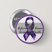 Juni Alzheimer & Brain Awareness Month Ronde Button 5,7 Cm (Voorkant /achterkant)