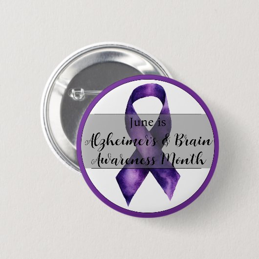 Juni Alzheimer & Brain Awareness Month Ronde Button 5,7 Cm (Voorkant /achterkant)