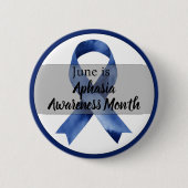 Juni Aphasiemonth Ronde Button 5,7 Cm (Voorkant)