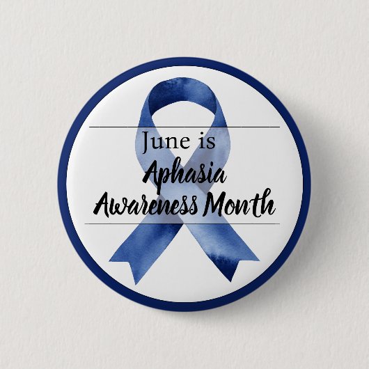 Juni Aphasiemonth Ronde Button 5,7 Cm (Voorkant)
