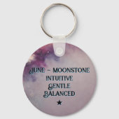 Juni Birthstone Sleutelhanger - Moonstone Moth Des (Achterkant)