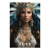 *~ JUNI Boho Vrouw Verjaardag PARELS AP53 Foto Afdruk (Voorkant)