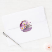 Juni bruiloft - Lavendel madeliefjes Ronde Sticker (Envelop)