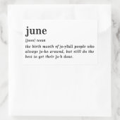 Juni Definitie Verjaardag Rechthoekige Sticker (Tas)