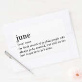 Juni Definitie Verjaardag Rechthoekige Sticker (Envelop)