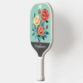 Juni Geboorte Bloem Aangepaste Naam Pickleball Paddle (Links)