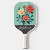 Juni Geboorte Bloem Aangepaste Naam Pickleball Paddle (Voorkant)
