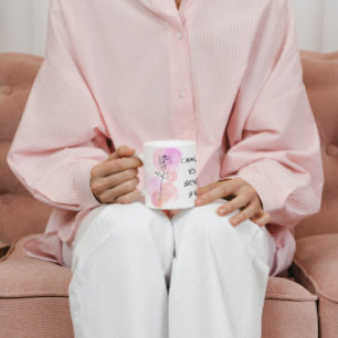 Juni Geboorte Bloem Roos Roze Paarse lijn Art Mok