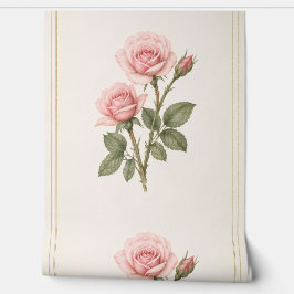 Juni Geboortebloem Behang, Roos Botanisch  Behang