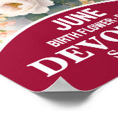 Juni Geboortemaand Bloem Christelijke Wall Art Poster (Hoek)