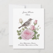 Juni Geboortemaand Bloem Roos Elegante Verjaardag (Voorkant)