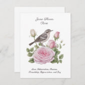 Juni Geboortemaand Bloem Roos Elegante Verjaardag (Voorkant / Achterkant)