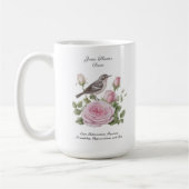 Juni Geboortemaand Bloem Roos Elegante Verjaardag Koffiemok (Links)