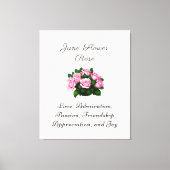Juni Geboortemaand Bloem Roos Tijdloze Bloemen Canvas Afdruk (Voorkant)