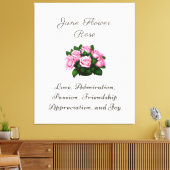 Juni Geboortemaand Bloem Roos Tijdloze Bloemen Canvas Afdruk (Insitu (Woonkamer))