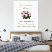 Juni Geboortemaand Bloem Roos Tijdloze Bloemen Canvas Afdruk (Insitu (Slaapkamer))