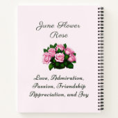 Juni Geboortemaand Bloem Roos Tijdloze Bloemen Notitieboek (Achterkant)