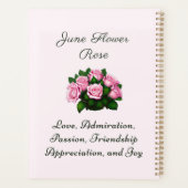 Juni Geboortemaand Bloem Roos Tijdloze Bloemen Planner (Achterkant)
