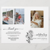 Juni Geboortemaand Bloemenbegrafenisprogramma Flyer (Voorkant)