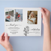 Juni Geboortemaand Bloemenbegrafenisprogramma Flyer (Hand)